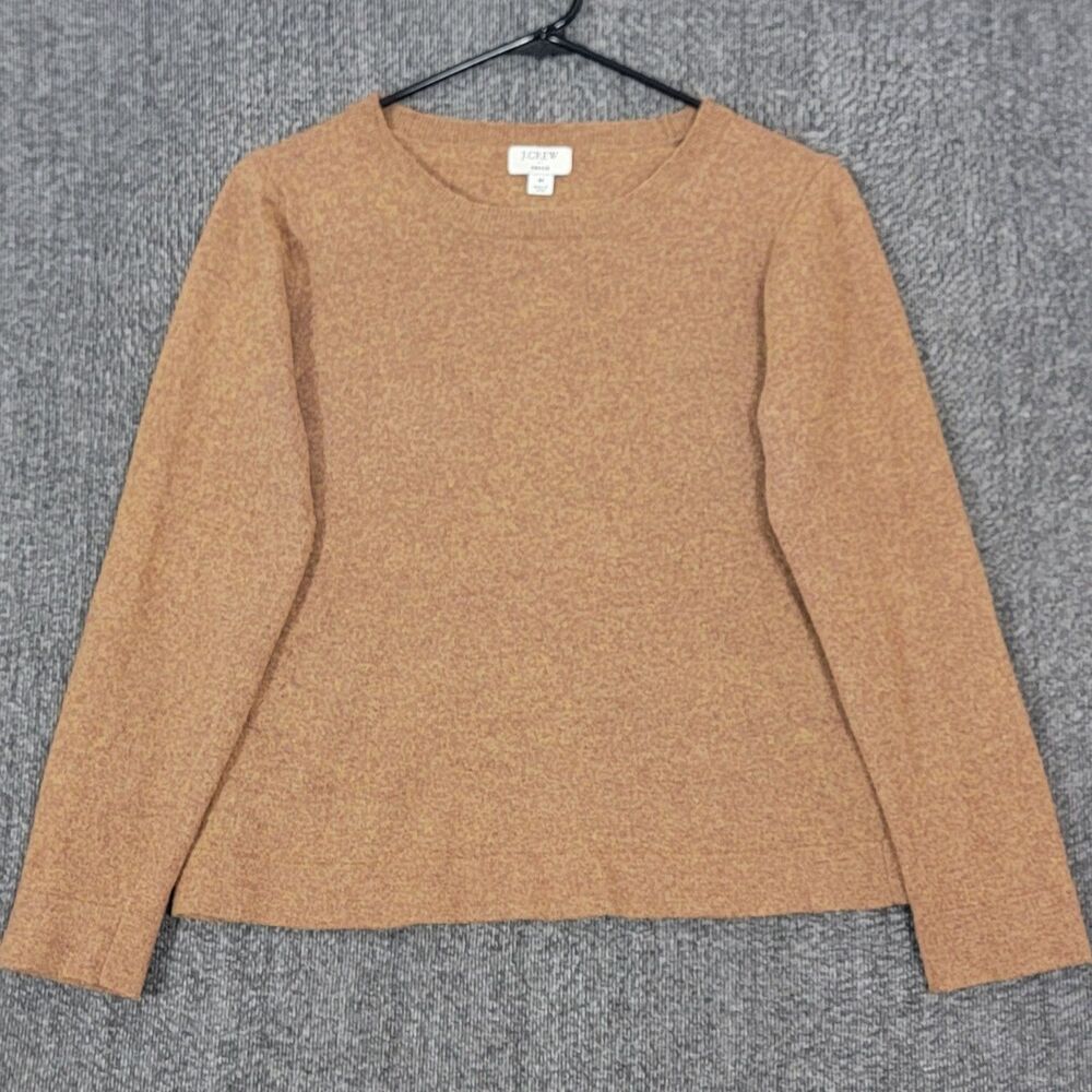 J Crew Sweater Womens XS* Brown Teddie Wool Blend 3/4 Sleeve Preppy Pullover